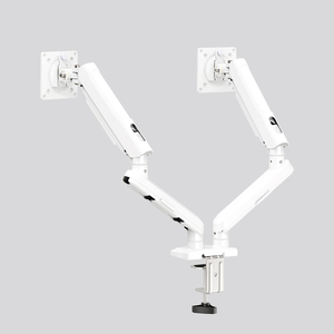 2 cánh tay màn hình trắng 13-34 inch Bàn máy tính kép gắn kết sản phẩm mới hỗ trợ màn hình kép - Product Image 1