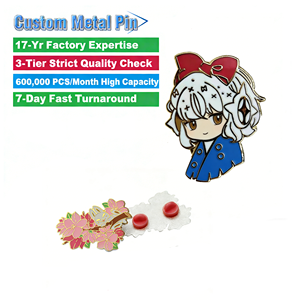 Épingles en émail de personnages d'<span class=keywords><strong>anime</strong></span>, fabrication sur mesure, vente en gros, faible MOQ pour la décoration de sac à dos - Product Image 1