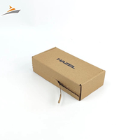 Boîte d'expédition pour téléphone portable en carton ondulé personnalisé avec bande de déchirement imprimée, auto-adhésive et logo