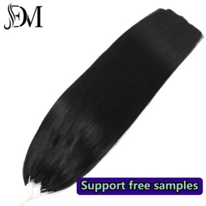 Dailmei haute qualité en gros Double teinture couleur nature 6D Double traction 100% extensions de plumes de cheveux humains vierges - Product Image 3