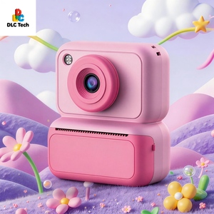 <span class=keywords><strong>Appareil</strong></span> <span class=keywords><strong>photo</strong></span> instantané pour enfants DLC 4800W HD Double caméra Vidéo 1080P Sans flash Filtre anti-lumière bleue Impression en un clic Étui en silicone - Product Image 1