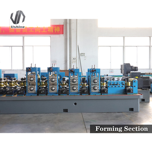 Machine de fabrication de tuyaux haute fréquence Ushine, Ligne de production de tubes ERW, Ligne de production de tuyaux en acier galvanisé, Pompe à moteur, Haute productivité - Product Image 2