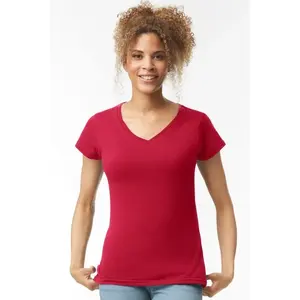 Camiseta con cuello en V para mujer, merchandising personalizado - Product Image 3