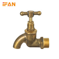 Handaifan robinets d'eau de cuisine jardin extérieur, taille complète 1/2-1 robinet de salle de bains, robinet en plastique en laiton