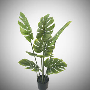 Plantas Artificiales de Monstera de Plástico y Seda, Bonsái Japonés en Macetas para Decoración del Hogar, Interior - Product Image 4