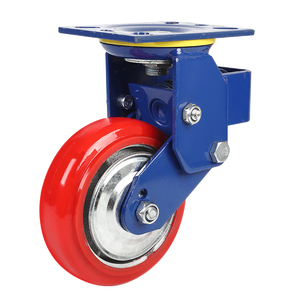 4/<span class=keywords><strong>5</strong></span>/6/8 inch Sắt lõi Polyurethane bánh xe nhà sản xuất mùa xuân sốc hấp thụ công nghiệp Castor nặng hướng xe đẩy Caster - Product Image 2