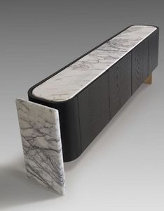 Cucina di fascia alta casa <span class=keywords><strong>soggiorno</strong></span> armadietto moderna in legno massello credenza in marmo - Product Image 3