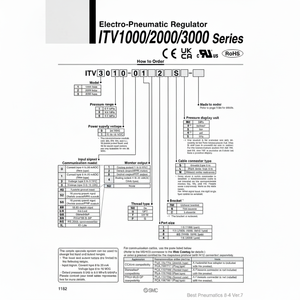 SMC Pneumatics ITV3050-214CL Régulateur électro-pneumatique Équipement électrique - Product Image 1