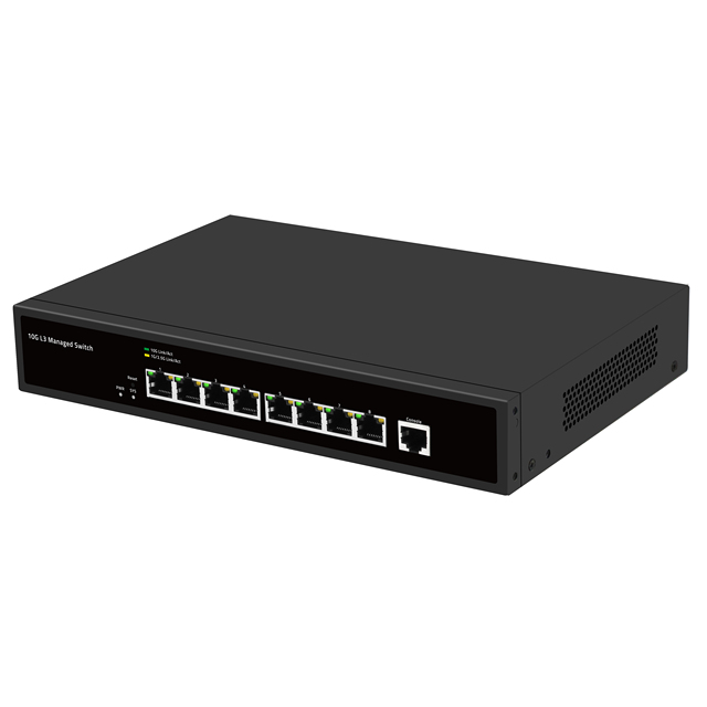 8 Ports 10G Ethernet Managed Switch Desktop or Rackmount, and Limited Lifetime Protection