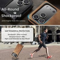 CaseMe Retro Magnetic Flip PU Leather Wallet Case untuk 17/Pro/16/15/14/13/12/11/XS/XR/8/7/6S/5/SE Anti-Sidik Jari