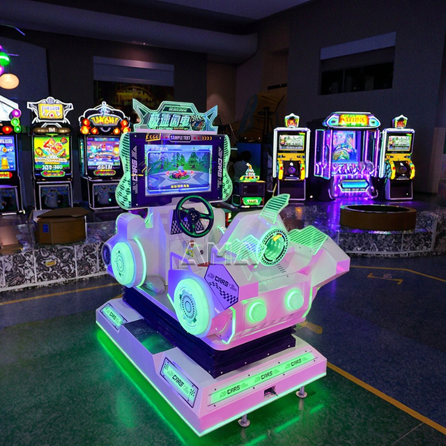 Maquina De Juego De Carreras Amusement Park Coin Operated Kids Ultra-fast Lightning Dynamic Simulation Arcade Video Game Machine