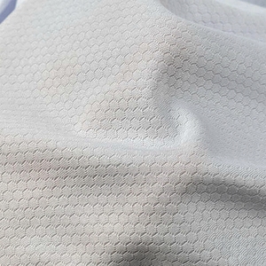 Nhanh Dru Tổ Ong 100% <span class=keywords><strong>Polyester</strong></span> Trắng Vải Bóng Đá Lưới Vải Cho Bóng Thể Thao T-Shirts Thăng Hoa - Product Image 5