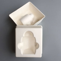 Plateau en pulpe pour produits électroniques écologiques, insert en pulpe biodégradable blanc pressé à l'état humide, petit plateau en papier