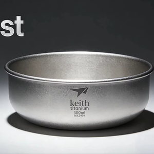 Premium Pure Titanium Bowl 900ml Large Capacity Modern Minimalist Silver Gray Dinnerware Sets Lightweight Portable for Outdoor - Product Image 3