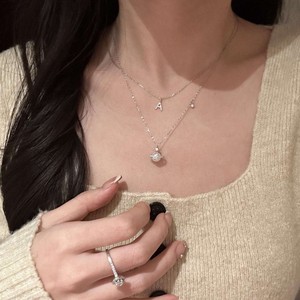 Conjunto de Joyería Romántico de Plata Pura S925 con Doble Diamante de Polen y Flor de Cerezo, Estilo Palacio de Lujo, Collar, Pulsera, Anillo y Perlas - Product Image 2