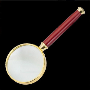 52mm 10x High-Definition Magnifying Glass with Rosewood Handle, All-Metal Gold-Plated Frame, Handheld Magnifying Glass for - Product Image 3