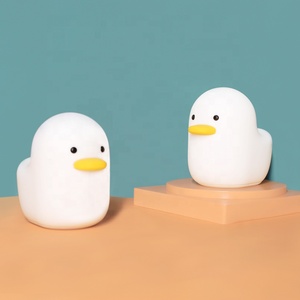 Vovoll Design creativo contemporaneo anatra ha condotto la luce notturna calda bianco Silicone piccole nuvole bianche sensore ombreggiante dimmerabile - Product Image 1