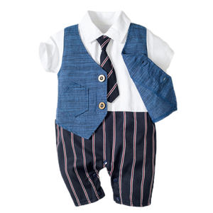 Robe d'été 2023 pour bébé de 0 à 24 <span class=keywords><strong>mois</strong></span>, tenue de fête d'anniversaire, vêtements pour garçons, combinaison - Product Image 3