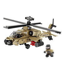 Ensemble de blocs de construction d'hélicoptère militaire 366-368 pièces, modèle d'avion DIY, briques en plastique, jouet éducatif de collection, unisexe, anniversaire