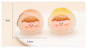 キッズ ファッション プレイ ファニー カワイイ キュート カートゥーン ドール ミニ グローイング フード レジン ミニチュア オーナメント 多種類 ミステリーバッグ ブラインドボックス トイ - Product Image 5