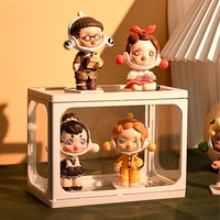 Boîte de rangement empilable en acrylique transparent pour figurines d'action et objets de collection Pop Mart