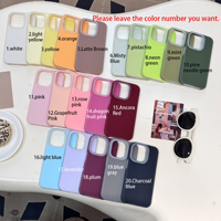 Étui de téléphone portable en silicone gelée, étanche et antichoc pour 18/17/16/15 Pro Max, couleur unie, design mode/sport