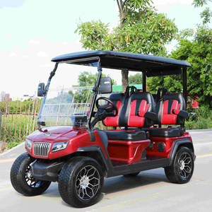 Carrito de Golf Eléctrico de 6 Plazas con Pantalla de Velocímetro y Luz Personalizable para Escenarios de Turismo Ecológico en Zonas Húmedas - Product Image 1