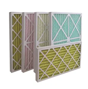 High Quality Customized Manufacturing Merv 8 Merv 11 Merv 13 Pleated Cardboard Frame Ac Air Filter