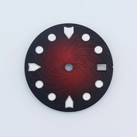 Cadran de montre en métal vierge de 28,6 mm avec design ajouré motif œil de tigre vert lumineux compatible avec le mouvement NH35 - Pièces de montre