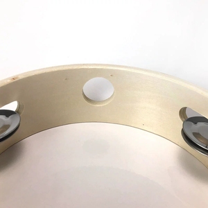 Wholesale Natural Wood With Single Metal Jingle Tambourine Rainbow Lollipop Print Drumhead Orff Percussion Instrument - Product Image 2