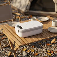 Boîte à lunch isotherme portable sans fil de 1000 ml, alimentée par USB, avec affichage numérique LED automatique, fonction minuterie, utilisation en voiture et en extérieur