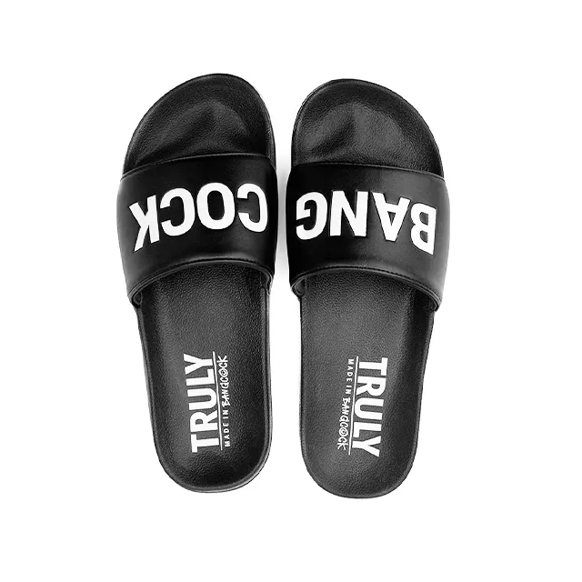 Streetwear Summer Premium Grade dalla thailandia sandali in gomma EVA veramente Unisex "BANGCOCK" sandali in gomma di colore bianco e nero