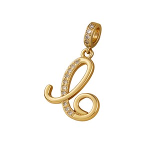 Ciondoli con 26 Lettere Placcati <span class=keywords><strong>in</strong></span> <span class=keywords><strong>Oro</strong></span> con Zirconi, Pendenti Alfabetici Iniziali per Creazione di Gioielli Fai-da-Te, Accessori per Collane e Bracciali da Donna - Product Image 6