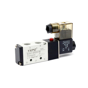 Válvula Solenoide de Fabricante 3W 4.8W de Acción Simple Monostable 1/4 de 5 Vías, Válvula Solenoide Eléctrica Neumática de 24V - Product Image 1