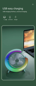 G-Hình Dạng 5 Bánh Răng Có Thể Sạc Lại LED Ánh Sáng Bàn <span class=keywords><strong>Fan</strong></span> Hâm Mộ 1800MAh Đầy Màu Sắc Chiếu Sáng Cho Nhà Đêm Thiết Kế Hiện Đại Cho Phòng Khách - Product Image 6