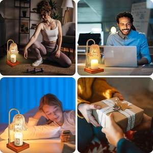 Candle Warmer Lamp with Timer Dimmable, House Warming Gifts New Home Room Decor,Wax Warmer Lamp for <b>Jar</b> Candles with 2 Bulbs - Product Image 4