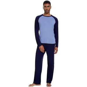 Ensemble de pyjama pour homme à manches longues, vêtements de détente en bambou personnalisés pour homme avec poches, ensembles de pyjama en modal, pyjamas pour homme - Product Image 1