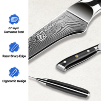 6 inch 67-laags Damascus carbon 6 inch ontbeenmes Damascus staal keuken slager ontbeenmes met ergonomische G10 handvat