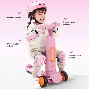 Attrezzatura Protettiva Sportiva per Bambini, Nuovo Set 2-14 Anni, Protezioni per Polsi e Casco per Pattinaggio e Ciclismo - Product Image 5