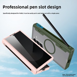 เคสโทรศัพท์พับได้สำหรับ Samsung ZFold ลด 40% พร้อมช่องใส่ปากกาแบบสปริง, วงแหวนแม่เหล็ก และที่วางปากกาในตัว - Product Image 3