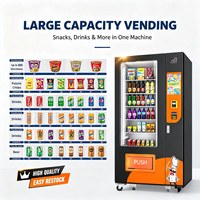 Distributeur automatique réfrigéré intelligent haute capacité pour boissons froides et snacks, avec SDK de paiement multiple et Cloud de paiement par pièces