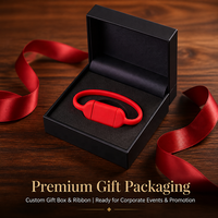 Flash Drive USB 2.0 Silikon OEM Baru 4GB-64GB dengan Kotak Hadiah Custom Pendrive