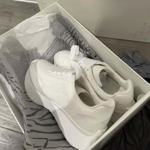 Chaussures de sport respirantes et tendance, en cuir véritable luxueux, semelle épaisse, antidérapantes, chaussures de marche décontractées, style estival - Product Image 3