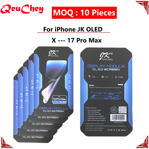 ขั้นต่ำในการสั่งซื้อ: 10 ชิ้น ขายส่งหน้าจอ JK OLED แบบนิ่มและแข็ง สำหรับ <span class=keywords><strong>iPhone</strong></span> X <span class=keywords><strong>XS</strong></span> XR หน้าจอสัมผัส 11 12 13 14 15 16 16E 17 Mini MAX Plus Pro - Product Image 1