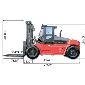 Yuchai 16ton Diesel Forklift Truck 1200mm Load Center 3300mm Lifting Height Internal Combustion Forklift for Construction Yard - Product Image 2