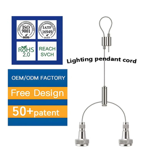 Đối tượng Trần treo Cáp máy bay gắn dây cáp treo Bộ dụng cụ treo đèn dây đèn chùm chiếu sáng Kit - Product Image 1
