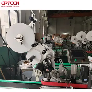 CPTECH manufacturer label applicator on bottle top tax stamp labeling machine top surface labeler