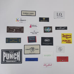 الشركة المصنعة شعار العلامة التجارية المخصصة عالية الكثافة الملابس الرقبة التسمية الفاخرة المنسوجة التسمية للملابس - Product Image 3