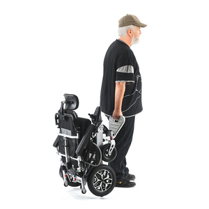 最高品質300W×2ブラシ付きモーター搭載、全自動リクライニング電動車椅子、折りたたみ式、快適なシート付き - Product Image 2