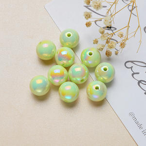 Cuentas sueltas acrílicas 200 unids/bolsa 16mm placa UV cuentas redondas acrílico cuentas sueltas redondas fabricación de joyas - Product Image 2